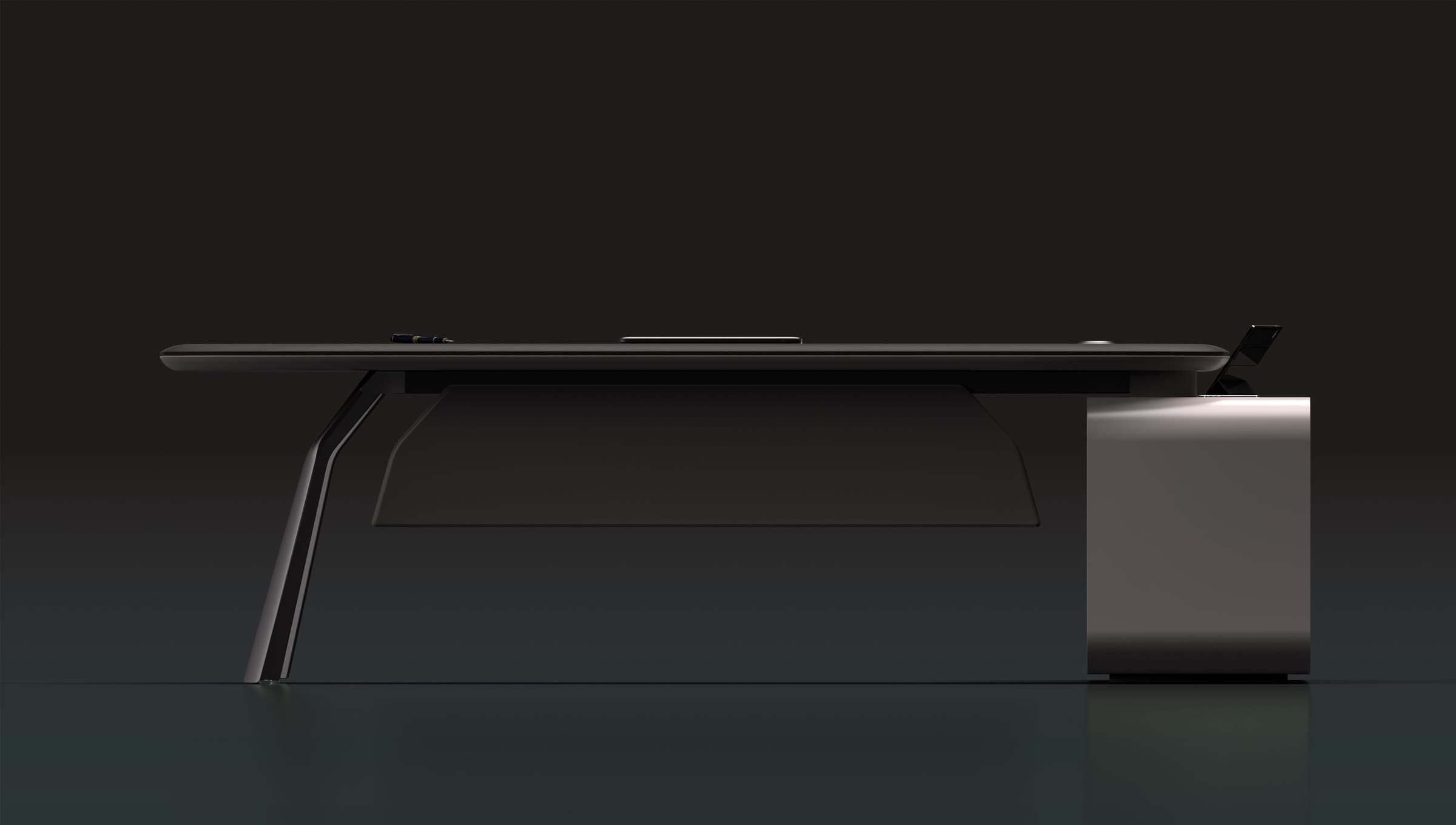 A-T03 executive desk, rear view