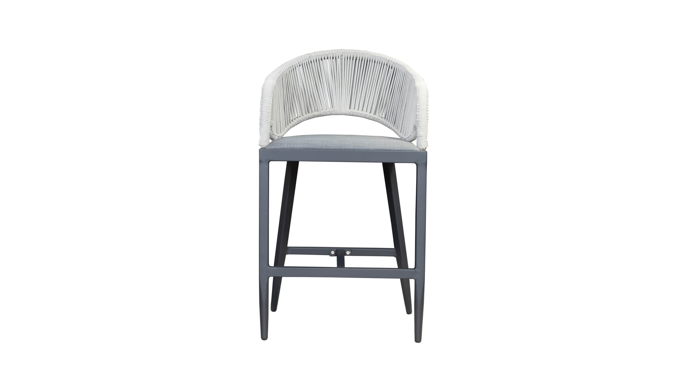 BP-1011 round outdoor side table with a stone top — view 4