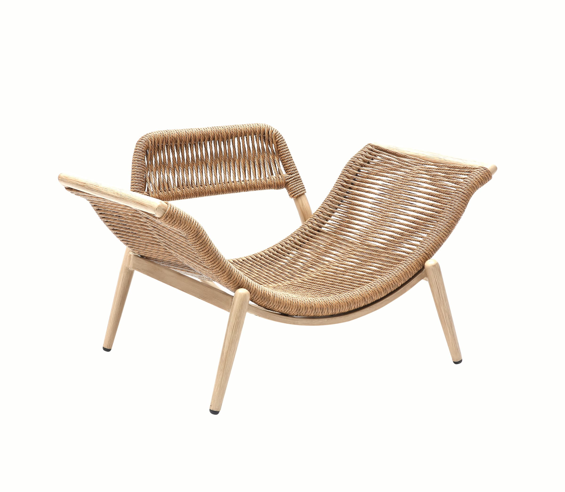 BP-2035 wooden outdoor lounge chair with a footstool — view 11