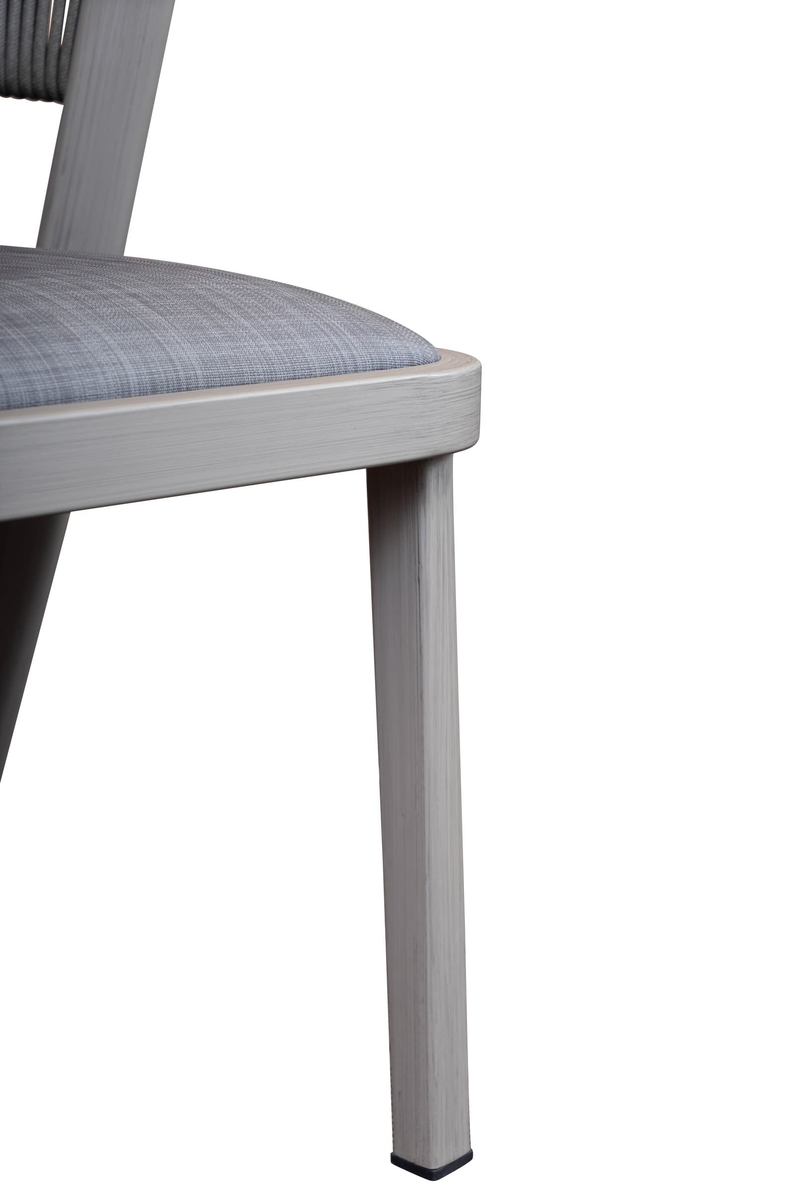 BP-3232-S outdoor dining chair in pale rope weave with a wooden frame — view 10