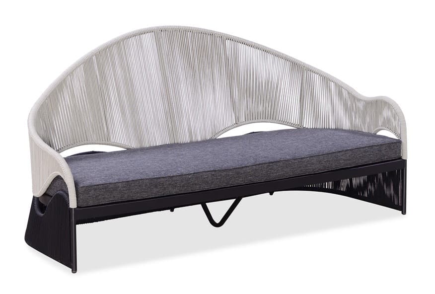 BP-8171B outdoor sofa set in dark weave on a lakeside terrace — view 4