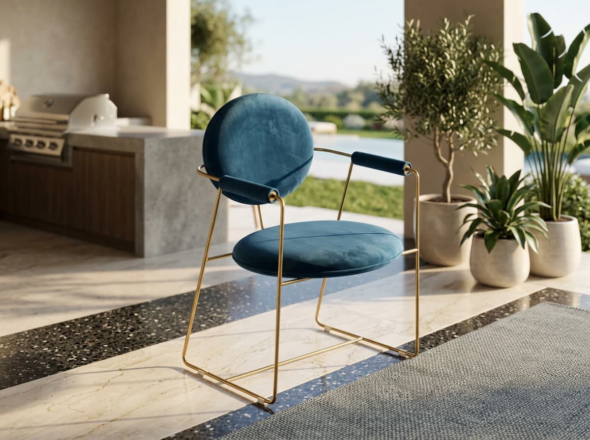 DT828 Gold Velvet Dining Chair
