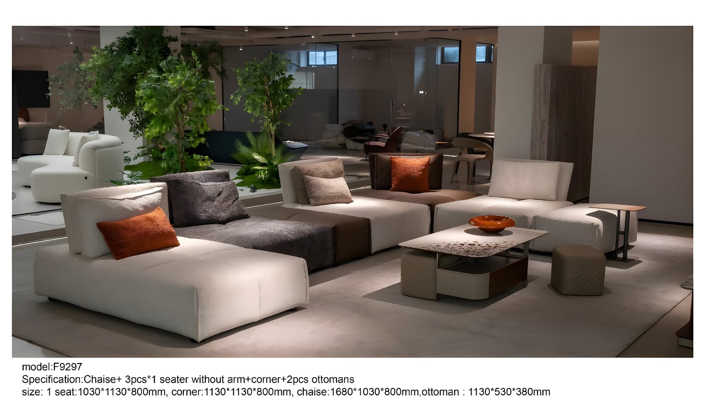 F9297 Color Block Modular Sofa