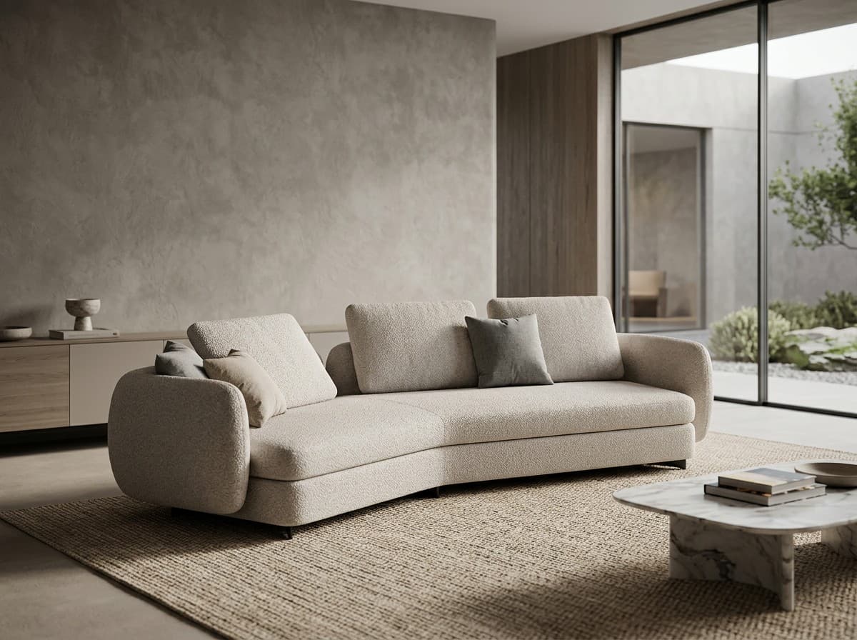F9651 Curved 3 Seater Sofa