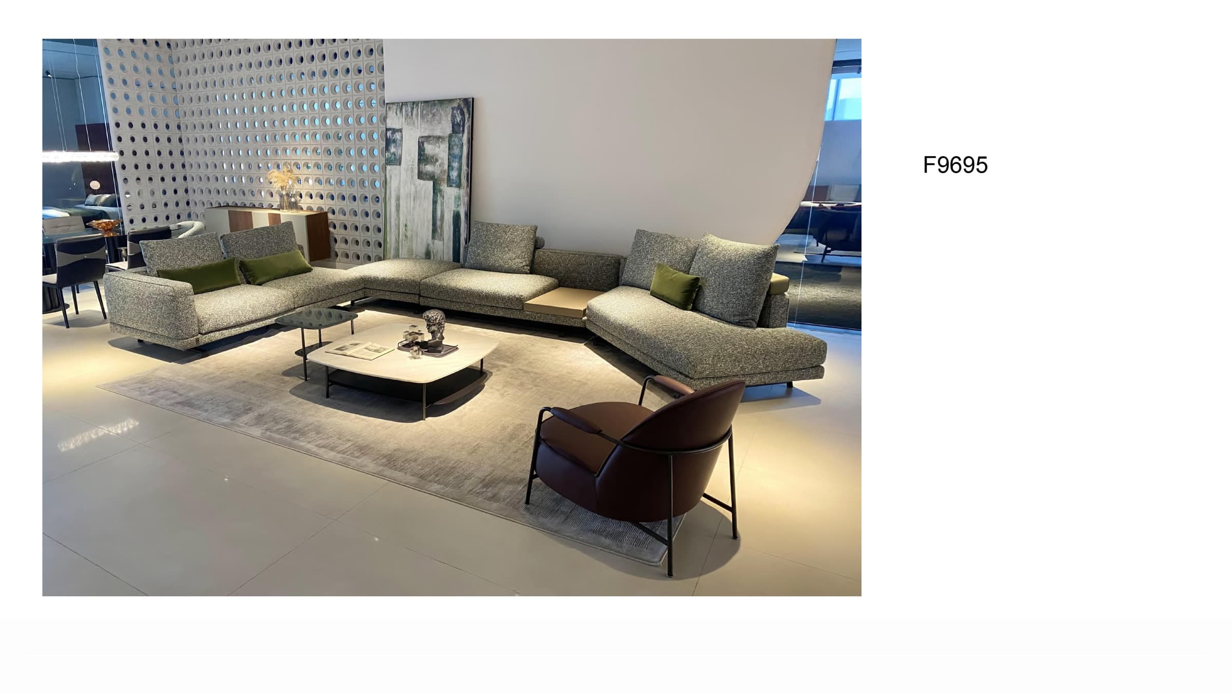 F9695 Panoramic Curved Sectional