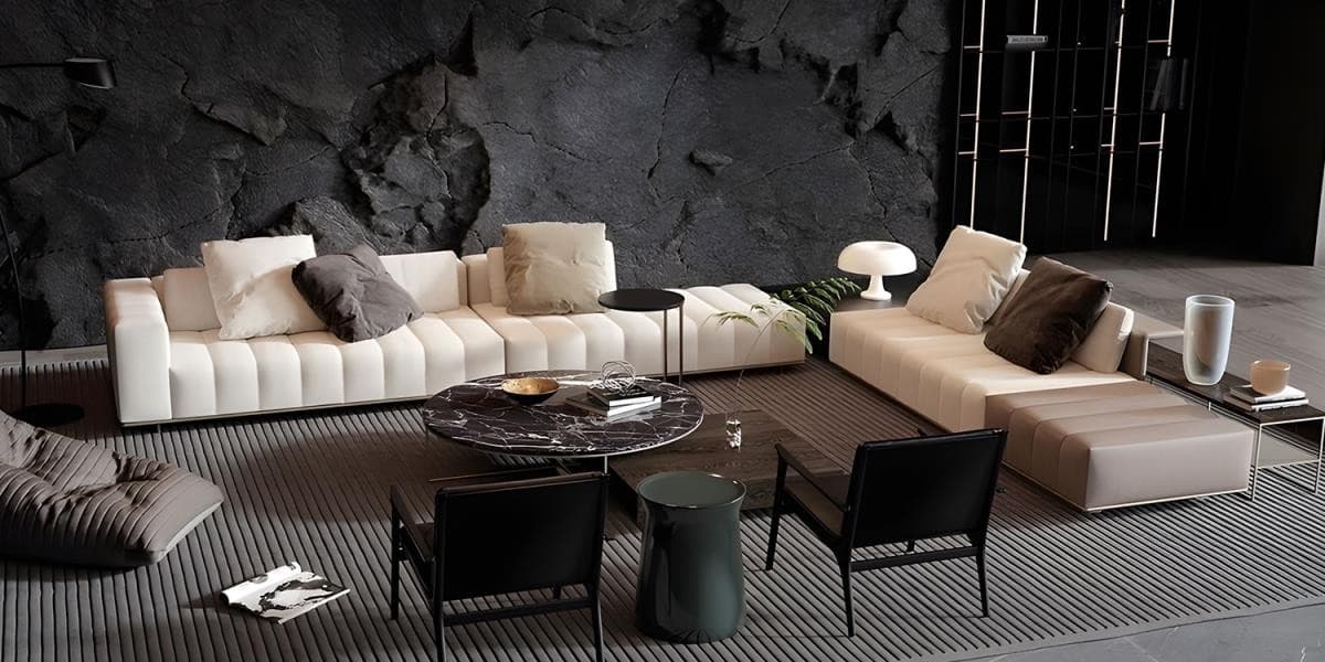 GC-006A Ribbed Modular Sofa